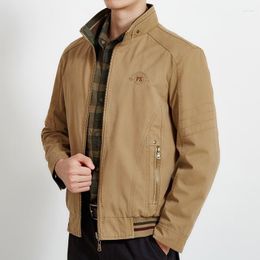 Vestes pour hommes 2023 printemps automne veste réversible hommes pur coton affaires décontracté militaire manteau lâche mâle vêtements Casaco Masculino