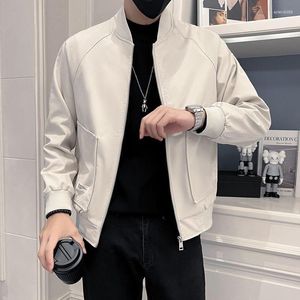 Hommes vestes 2023 printemps automne couleur unie Bomber mâle décontracté Baseball col manteaux hommes Streetwear Hombre pardessus D106