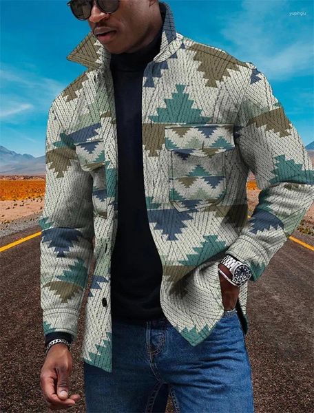 Chaquetas para hombres 2023 Primavera Chaqueta de estilo británico y otoño Plaid Solapa Abrigo de negocios Casual Blazer Traje