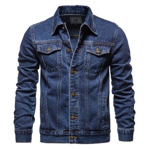 Heren Jackets 2023 Leer mannen Solid Rapel Denim Fashion Motorfiets jeans Hommes Slim Fit katoen Casual Black Blue Coats 230919