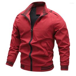 Vestes pour hommes 2023 Stand Collar Zipper Sports Cargo Jacket Youth Repair Fashion Casual