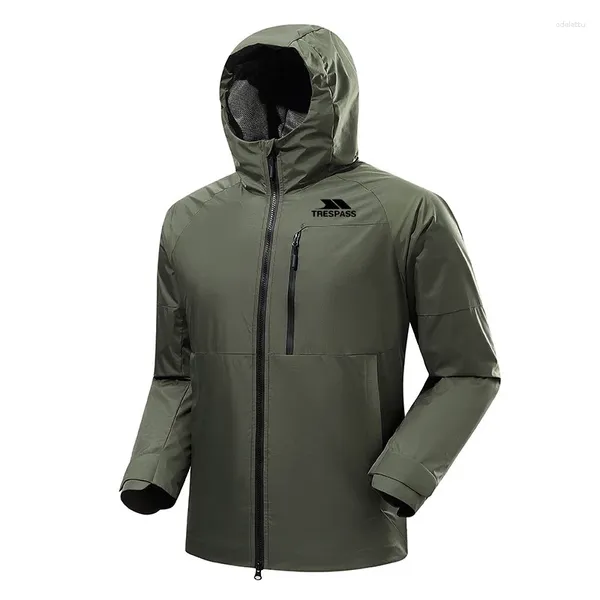 Chaquetas para hombres 2023 Trespass Sprint Jacket Ligero Camping Senderismo Moda Con capucha Impermeable Abrigo a prueba de viento