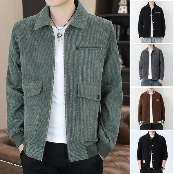 Vestes pour hommes 2023 Veste d'hiver Tendance de la mode Coréenne Casual Peluche Moyen-âge Revers Top Vêtements d'extérieur