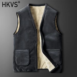 Herenjassen 2023 Winter Mannen Vest Outdoor Gevoerde Jas Herfst Lichtgewicht Warm Dikker Pluche Mouwloos Kerstcadeau Drop 231205