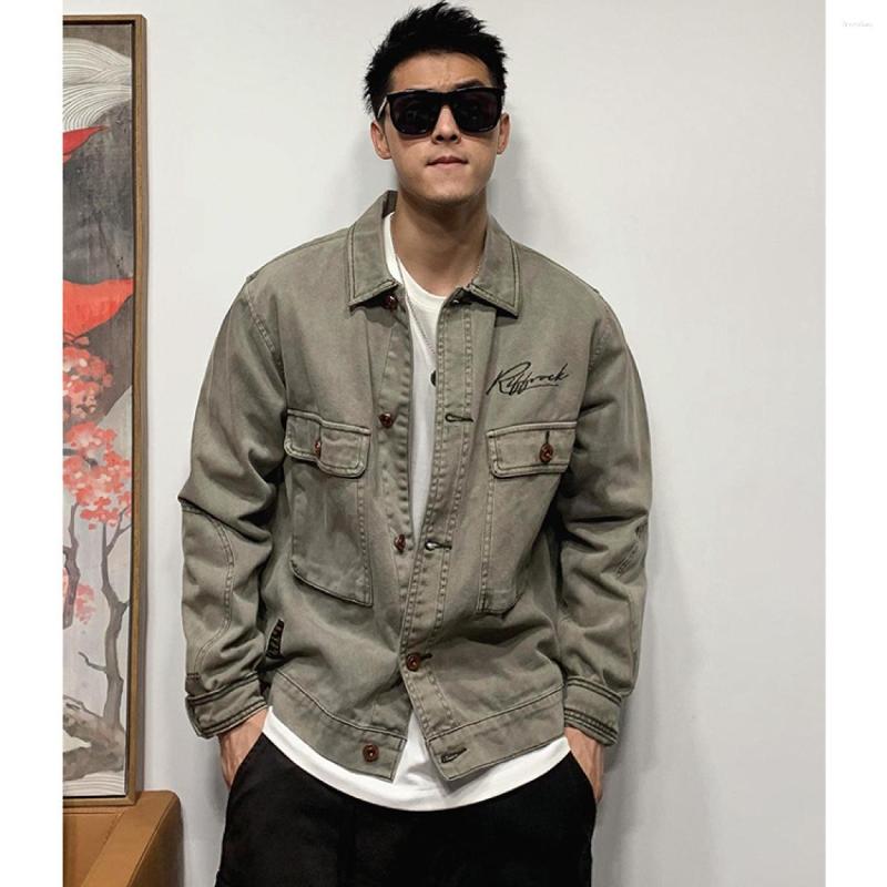 Men's Jackets 2023 Youth Jacket Korean Version Trend Versatile Work Wear Retro Coat Autumn And Winter American Casual Polo Top Clothes