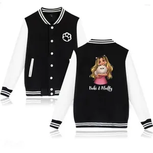 Vestes pour hommes 2023Rebekah Wing Merch Beki Fluffy 2D Sweat-shirt imprimé Veste de baseball Hommes / Femmes Vêtements Streetwear Mode Kawaii Tops