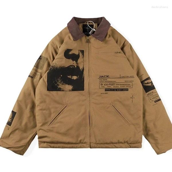 Chaquetas para hombres 2024 Béisbol Chaqueta gruesa Hombres Graffiti Impresión Calidad Mujeres Oversize Vintage Bomber Coat Unisex