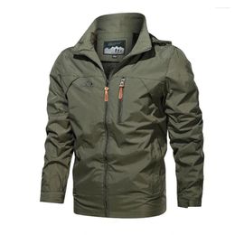 Vestes masculines 2024 Fashion Spring Men Breaker Windbreaker Military Tactical Orewear Staterproof Pilot Coat Outdoor Hotted Veste