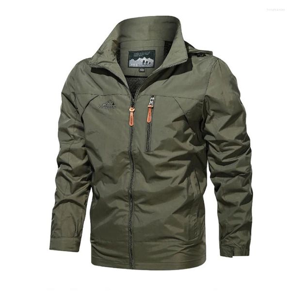 Vestes masculines 2024 Fashion Spring Men Breaker Windbreaker Military Tactical Orewear Staterproof Pilot Coat Outdoor Hotted Veste