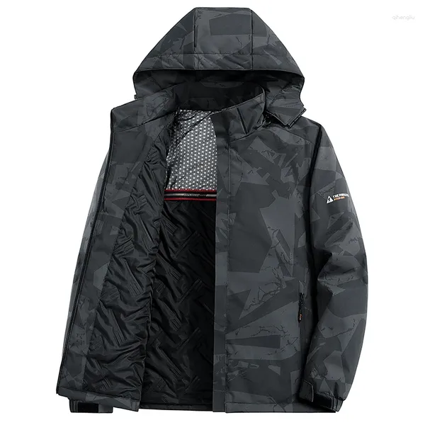 Vestes pour hommes 2024 Veste Hommes À Capuchon Randonnée Cyclisme Printemps En Plein Air Bomber Imperméable Coupe-Vent Sport Casual Cargo Manteaux