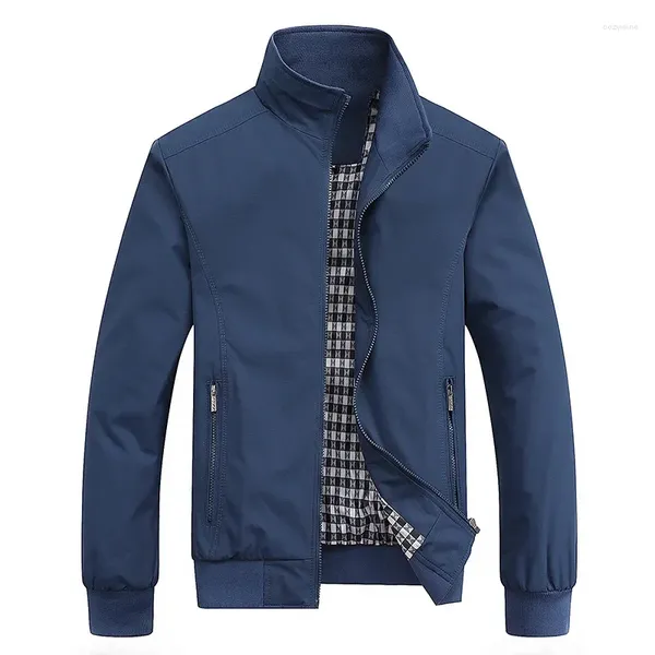 Vestes pour hommes 2024 veste printemps et automne mode décontractée version coréenne de beau pilote fermeture éclair couleur unie manteau de grande taille