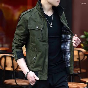 Vestes masculines 2024 Jacket d'automne printemps Col de support de mode coréen