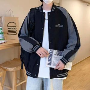 Vestes masculines 2024 Baseball printanier pour hommes manteaux Hip Hop Harajuku Femmes Loose Sport Streetwear Fashion Bomber Jacket