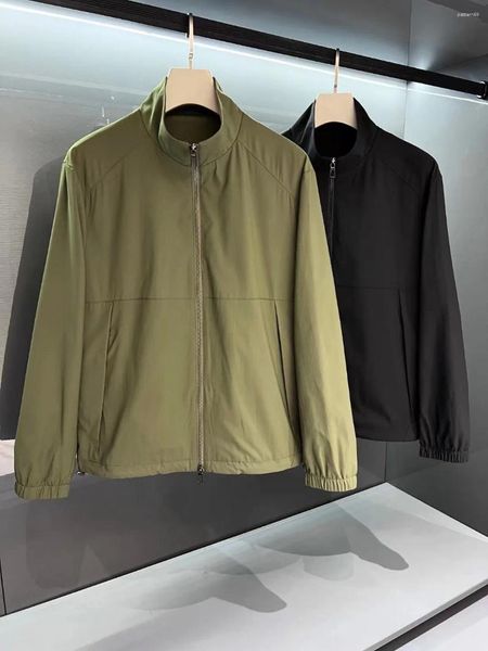 Jackets para hombres 2024 Spring/Summer Estilo simple Fashion Stand Up Business Business Casual Hilo Class
