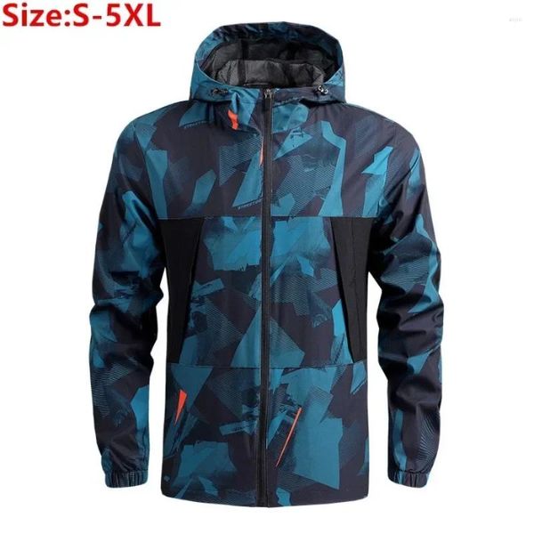 Herenjassen 2024 Windjack Met Capuchon Man Wandelen Outdoor Regenjas Mode Ademend Waterdicht Camping Militaire Jas Voor Mannen