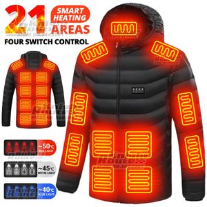 Herenjassen 21 gebieden Elektrisch verwarmd winterjack Heren Dames Motorjas USB-verwarmingsjack Verwarmd vest Moto-thermojas Kleding 231127