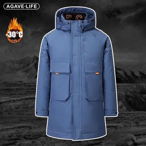 Men s jassen 30 graden winterpaar medium lange mannen dames down jas zakelijke casual jassen hoogwaardige witte eend jas 2308222222220