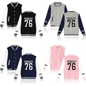 Heren Jackets 76 Baseball jas jas mode hiphop mannen dames hoodie sweatshirts casual lange mouw unisex hoodies topsman's