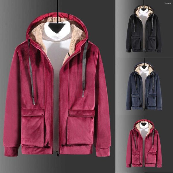 Chaquetas de hombre 850 Chaqueta de plumón Suéter de doble botonadura Hombres Cremallera Con capucha Cárdigan de gran tamaño Acolchado engrosado