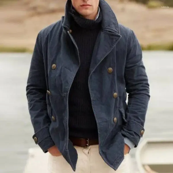 Vestes pour hommes Une veste de couleur unie avec des boutons Casual Heavy Industry Vêtements à la mode Doublure ouverte pour