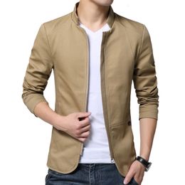 Heren Jackets aemape merk Bomber Jacket Men Stand kraag heren jas slank fit heren blazer casual jassen mannelijke lente herfst dunne windbreaker 230311