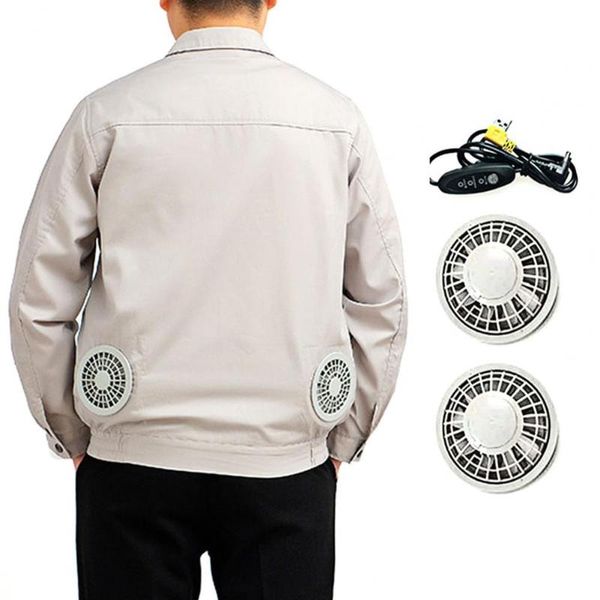 Chaquetas para hombres Chaqueta con aire acondicionado Camuflaje Enfriamiento Hombres USB Manga larga Abrigo de protección solar con ventilador para chaqueta de oficina Hombres