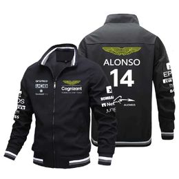 Vestes pour hommes Alpine F1 Team Nouveau Cardigan à fermeture éclair Mode Casual Sportswear Sweat à capuche en plein air Costume de l'équipe Veste pour hommes Racing B5