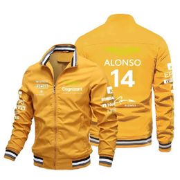 Vestes pour hommes Alpine F1 Team Nouveau Cardigan à fermeture éclair Mode Casual Sportswear Sweat à capuche en plein air Costume de l'équipe Veste pour hommes Racing B9