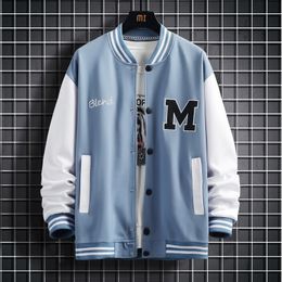 Vestes pour hommes American Baseball Jersey Mens M Lettre Imprimer Hip Hop Patchwork Manteaux surdimensionnés Lâche Casual Vêtements d'extérieur 230901