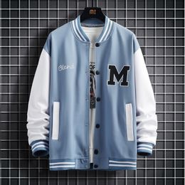 Vestes pour hommes American Baseball Jersey Hommes M Lettre Imprimer Vestes Hip Hop Patchwork Manteaux Surdimensionnés Lâche Casual Survêtement 230731