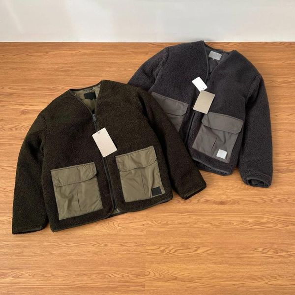 Chaquetas para hombres American Casual Zipper Cardigan con chaqueta de lana de algodón Abrigo Hombres Invierno Hombre Japonés Streetwear Moda coreana