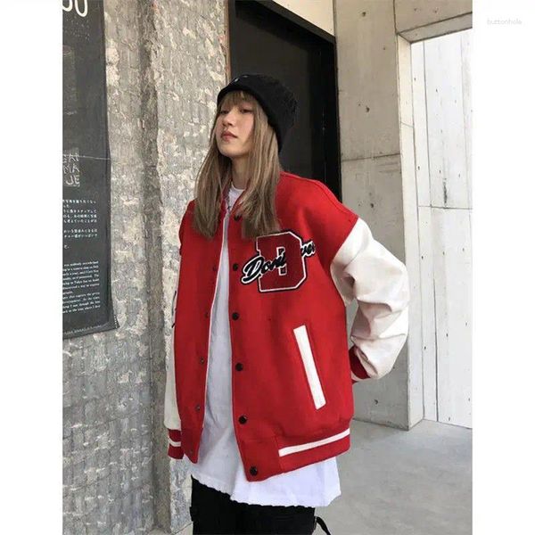 Vestes pour hommes Lettre américaine Serviette Veste brodée Manteau Street Hip-Hop Rétro Baseball Couple Casual All-Match Jersey