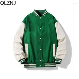 Mannen Jassen Amerikaanse Retro College Jas Mannen Streetwear Trend Jas Y2K Straat Hip Hop Honkbal Uniform Paar Casual Varsity Bomber