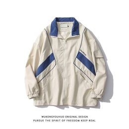 Vestes pour hommes American Retro Tactical Jacket Men's Japan Color Matching High Street Loose Casual Sports Baseball Uniform Preppy Hip Hop Coat 230705
