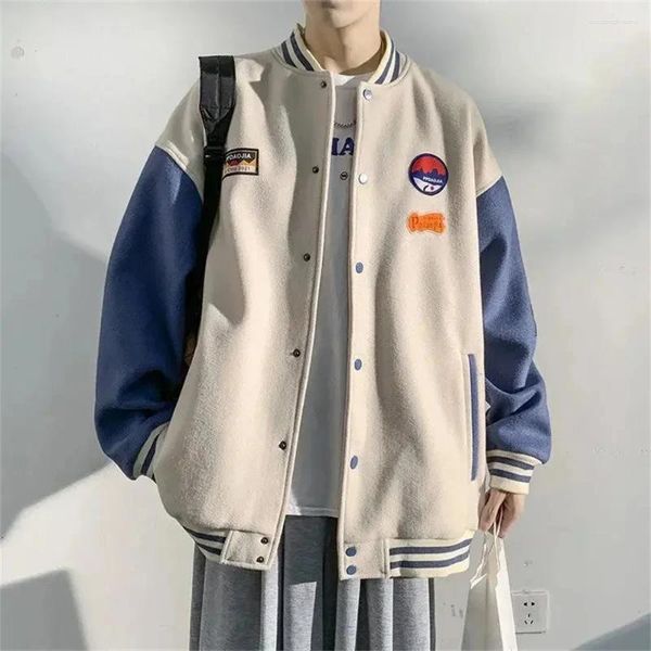 Vestes pour hommes American Vintage Printemps Automne Harajuku Brodé Baseball Bomber Veste Pour Hommes Hip Hop Lâche Casual Mode Étudiant Manteau