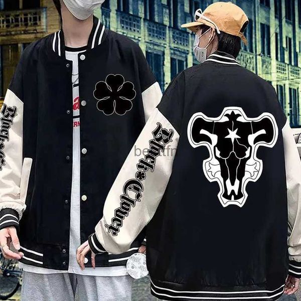 Chaquetas para hombres Anime Black Clover Sudadera con capucha Chaqueta Uniforme de béisbol Hip Hop Sudadera con capucha Casual Street Style Coat Hombres Mujeres L231006