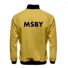 Vestes pour hommes Anime Haikyuu!! Cosplay MSBY veste manteau hommes Hip Hop fermeture éclair col montant automne hiver Baseball décontracté