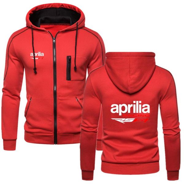 Vestes pour hommes Aprilia Racing RSV4 2023 Sports Confortable Coton Fermeture Éclair Fitness Couleur Unie Collège Vent Tops Mode Sweat Hoodies