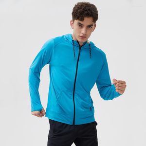 Vestes pour hommes ARECON Running Jacket Femmes Slim Survêtement À Manches Longues Jogging Sports UPF 50 Manteau Fitness Gym Protection Solaire Vêtements