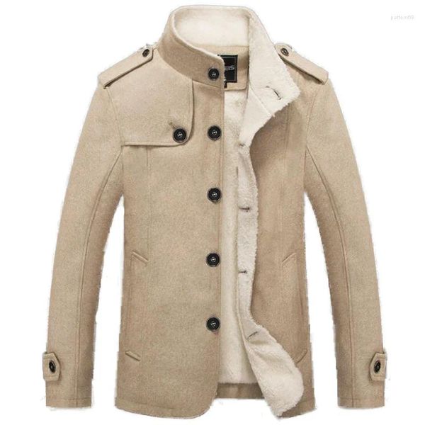 Vestes pour hommes Arrivée hiver laine veste hommes décontracté col montant épais chaud manteau thermique S cargo vêtements d'extérieur polaire 4XL vêtements