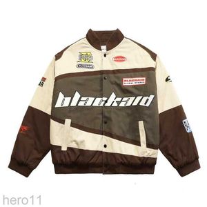 Chaquetas para hombres Otoño e invierno American Retro Hip Hop Y2K Hombres sueltos Mujeres Ropa de béisbol delgada Chaqueta de carreras callejeras 230107 EI47