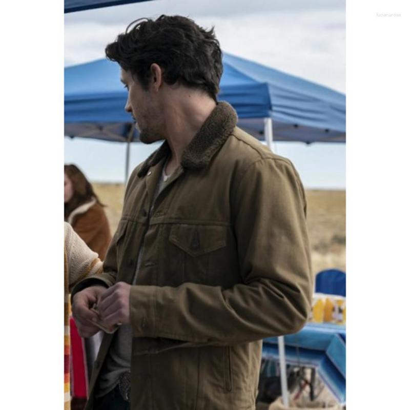 Erkek Ceketler Sonbahar ve Kış Ev Yapımı Film Aynı Stil Kahverengi Düz Renk Günlük Modaya Modeli Pamuk Ceket veya Üst
