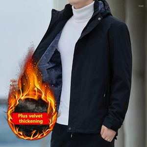 Vestes pour hommes automne et hiver veste chaude rembourrée en plein air coupe-vent imperméable poinçonnage sport décontracté manteau de vêtements de travail