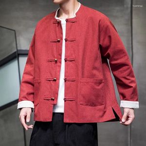 Vestes pour hommes Automne et hiver Plus Taille Veste de style chinois Tai Chi Kung Fu Manteau Ethnique Vintage Casual Top