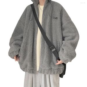 Heren Jassen Herfst En Winter Warme Pluche Rits Losse Jas Heren Dames Casual Oversized Sweatshirts Met Lange Mouwen 2023