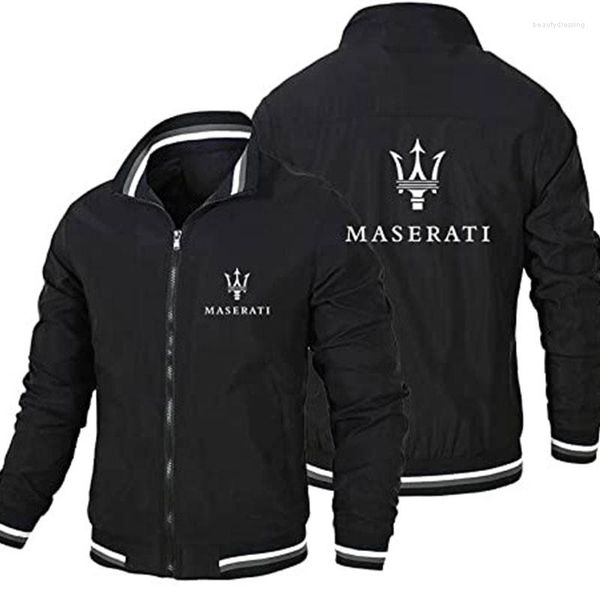 Chaquetas de hombre Otoño Casual Deportes al aire libre Motociclismo Chaqueta de protección solar a prueba de viento Impreso Uniforme de béisbol