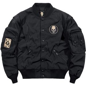 Herenjacks herfstvlucht lente jas laadstijl bovenkleding schedel borduurwerk bommenwerper jas los honkbal uniform groot formaat 4xl man 230211