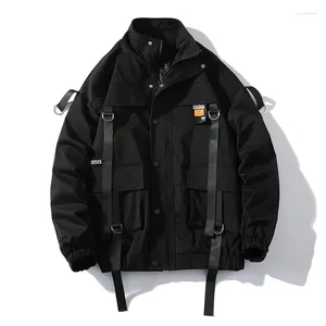 Hommes S Vestes Automne Streetwear Veste Noir Hip Hop Cargo Haruku Vêtements À Capuche Vêtements Oversize XL