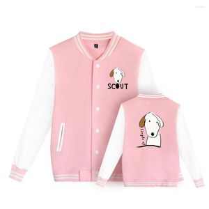 Herenjacks herfst/winter 2023 honkbal jas paar puppy print solide casual uniform