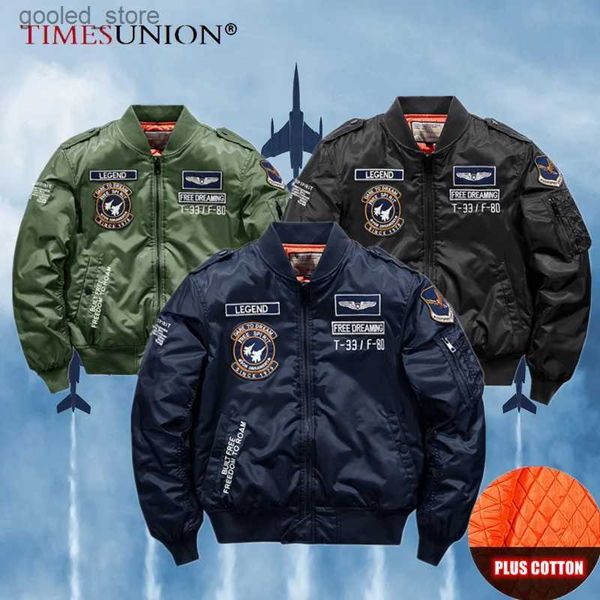 Chaquetas para hombres Otoño Invierno Bomber Chaqueta Hombres Air Force MA 1 Tanque Bordado Chaqueta de béisbol militar Uniforme Abrigo de gran tamaño Chaqueta de herramientas Q231109